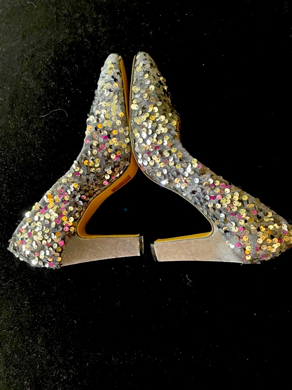 ❤️ PROM Women’s sequin-embellished pointed-toe pump shoes. Sz 37 - Picture 5 of 11